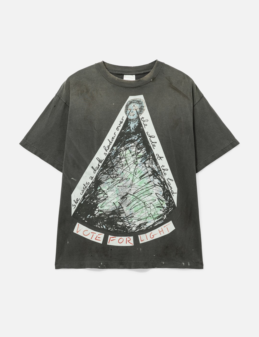 Saint Michael × Jamie Reid Vote For Light Short Sleeves T-Shirt