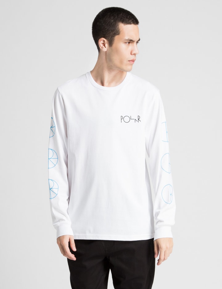 White/Sky B;ue PSC Stroke Logo Racing L/S T-Shirt Placeholder Image