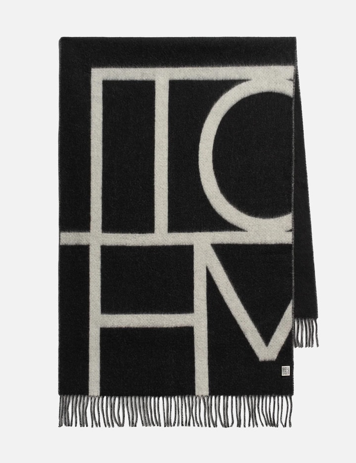 TOTEME Monogram Brushed Wool Scarf