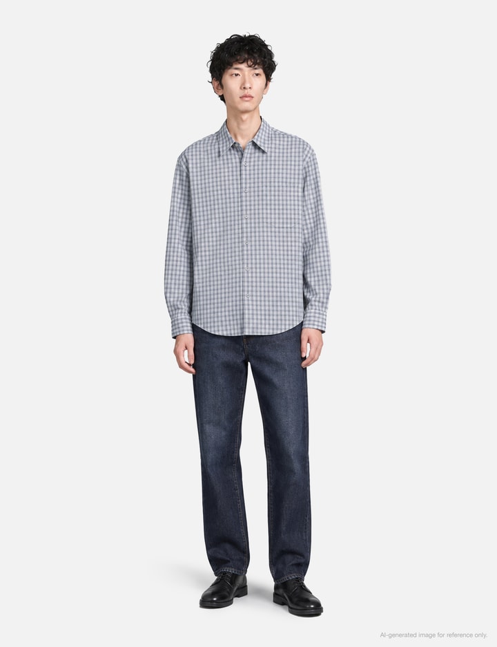 COOR Cotton Blue Tartan Check Shirt
