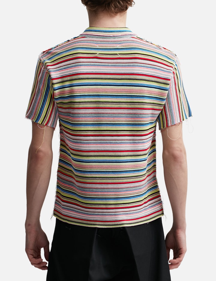 Stripe Knit Polo Shirt Placeholder Image