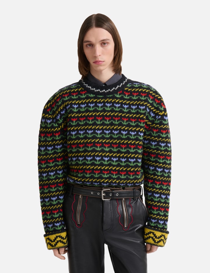 Marni Shetland Wool Sweater With Fairisle Motif
