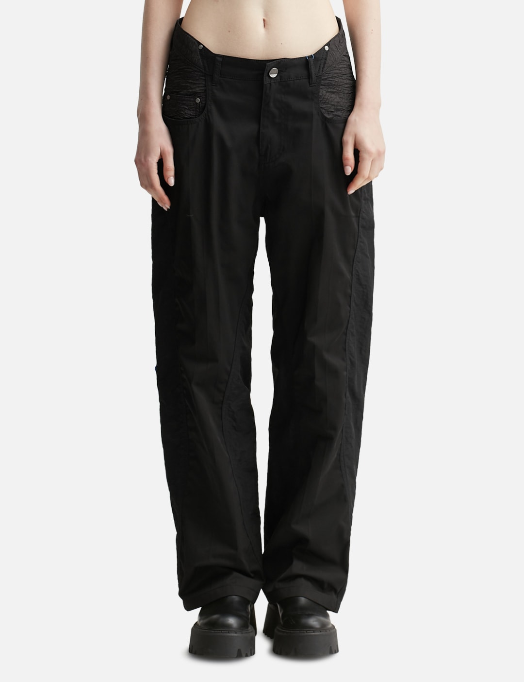 3 Mix Fabric Pants view 6