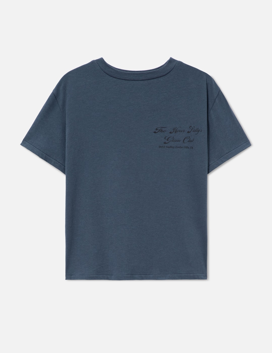 Glowny Glass Club Graphic Tee In Blue