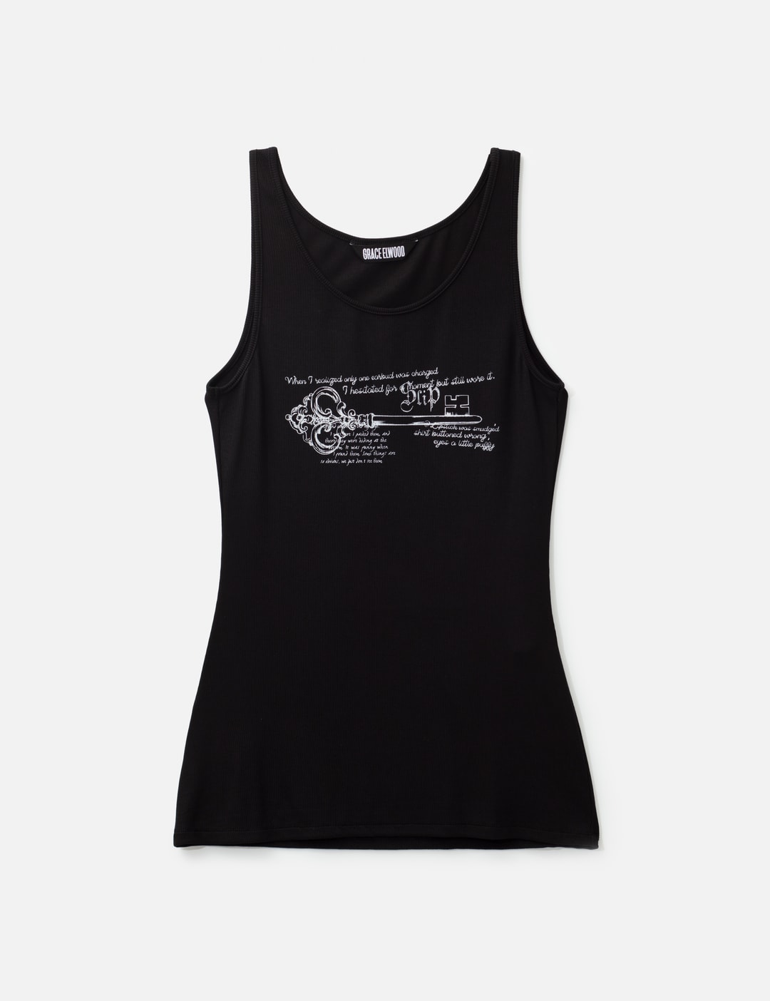 Key Printed Long Sleeveless