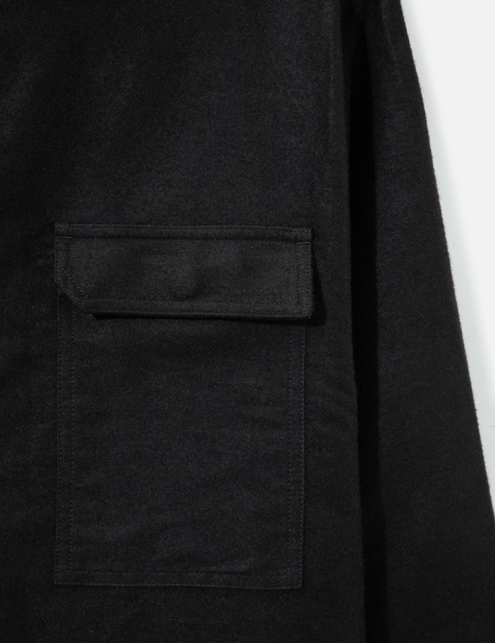 Rick Owens Hooded Outershirt In Ramie Moleskin