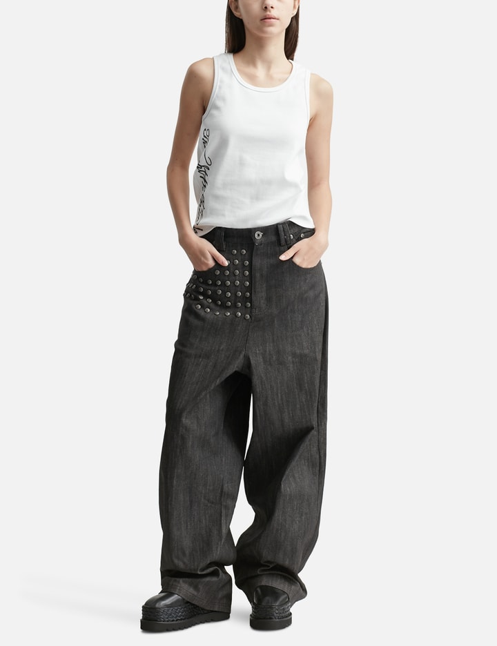 Thought We Friends "Devlin" Studded Waxed Japanese Raw Denims