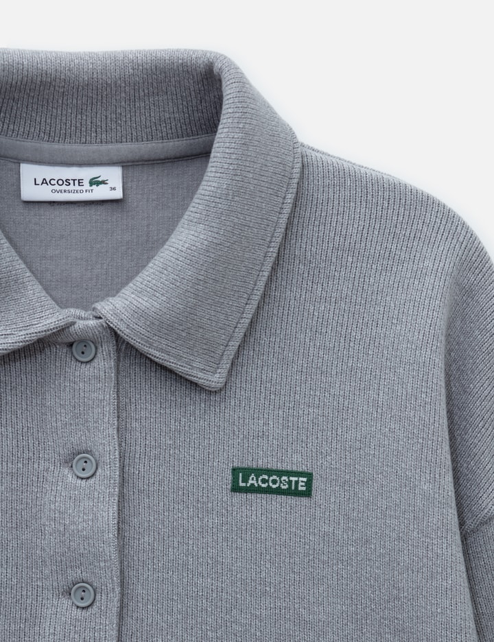 Lacoste Oversized Ribbed Polo Collar Sweatshirt