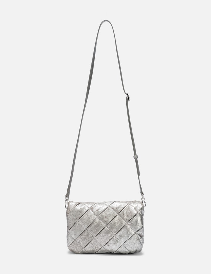 Shop Loewe Mini Puffer Goya Bag In Silver