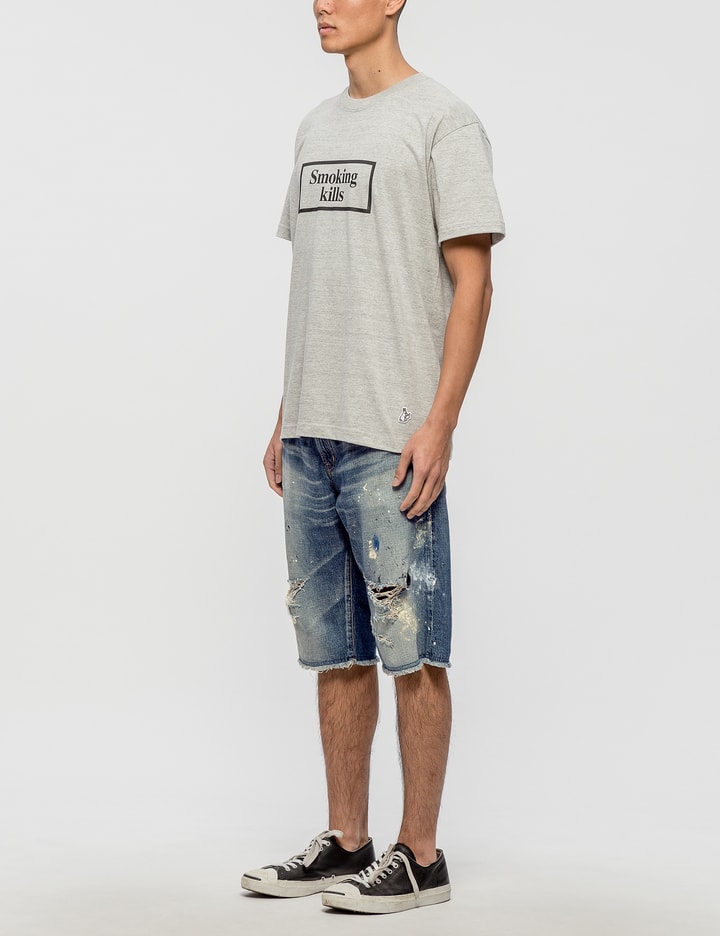 Denim By Vanquish & Fragment - Crash Denim Shorts | HBX - Globally 