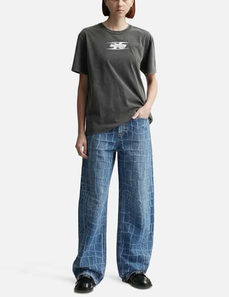 Laser-Distressed Denim Jeans view 11