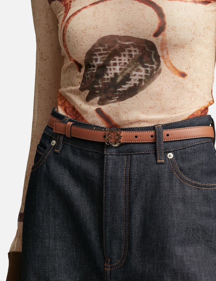 Loewe Anagram 2cm Belt In Brown