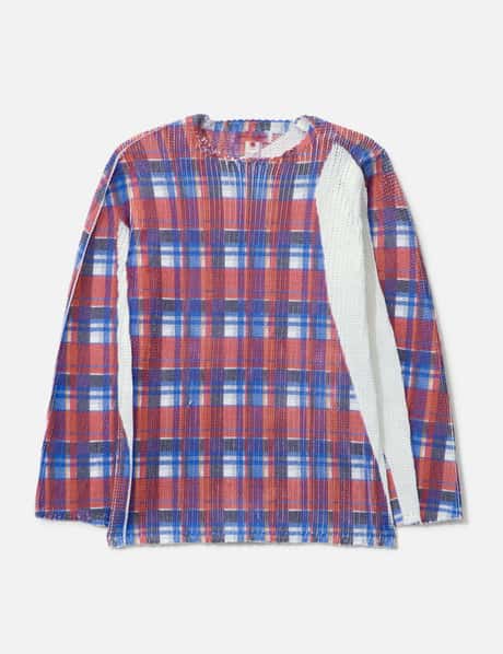 CDG SHIRT Press Printed Tartan Sweater