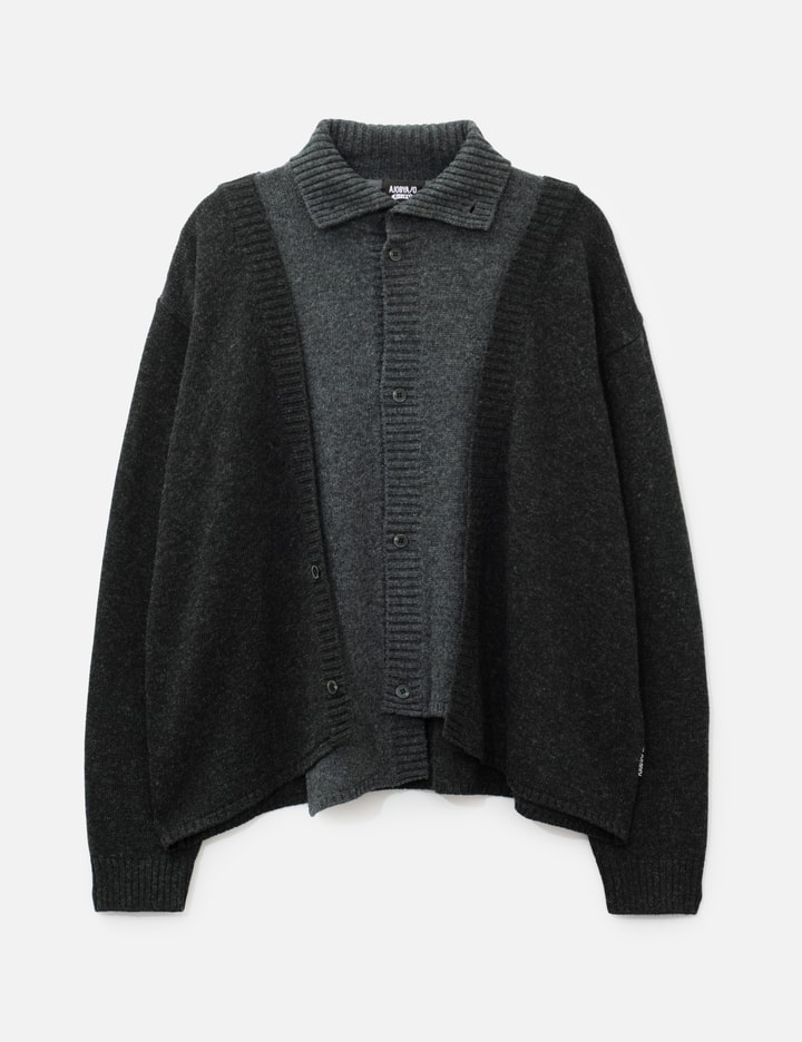 AJOBYAJO Double Layered Turtleneck Cardigan