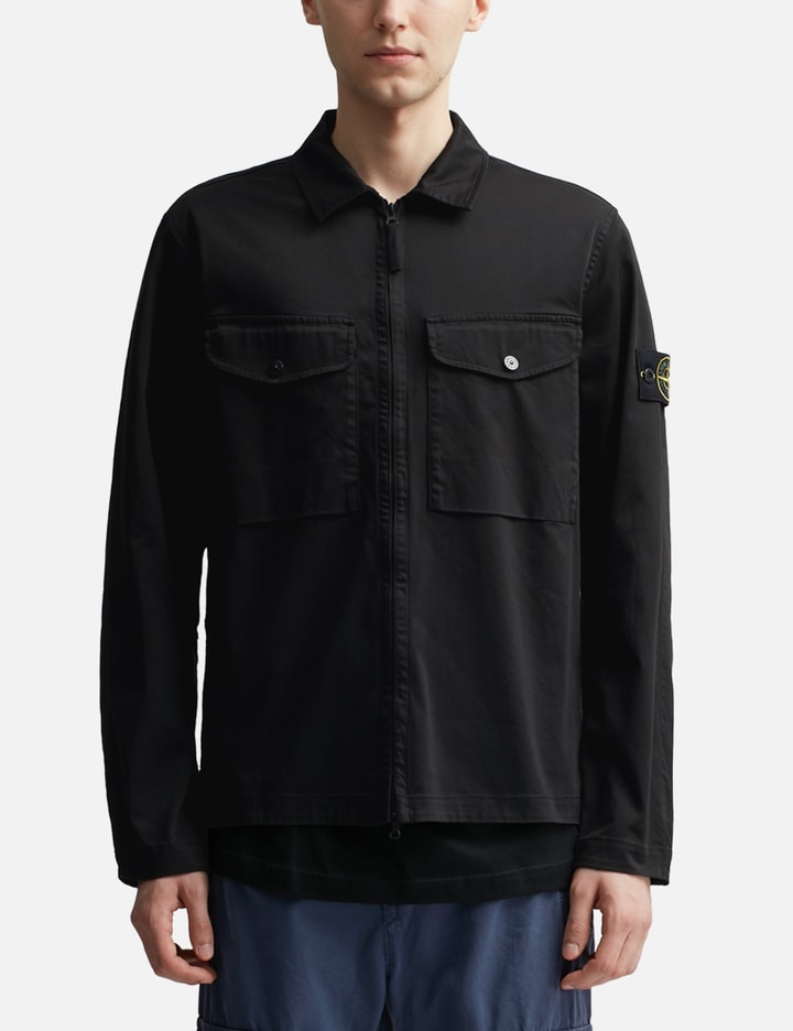 Shop Stone Island Regular Fit Overshirt In Black