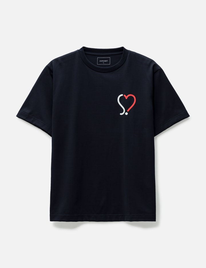 Sophnet. Heart Wide T-shirt In Blue