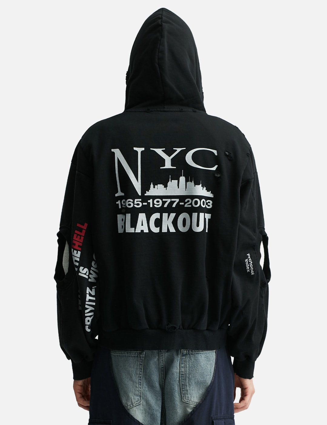 Reconstructed Sweatshirts Zip Hoodie view 16