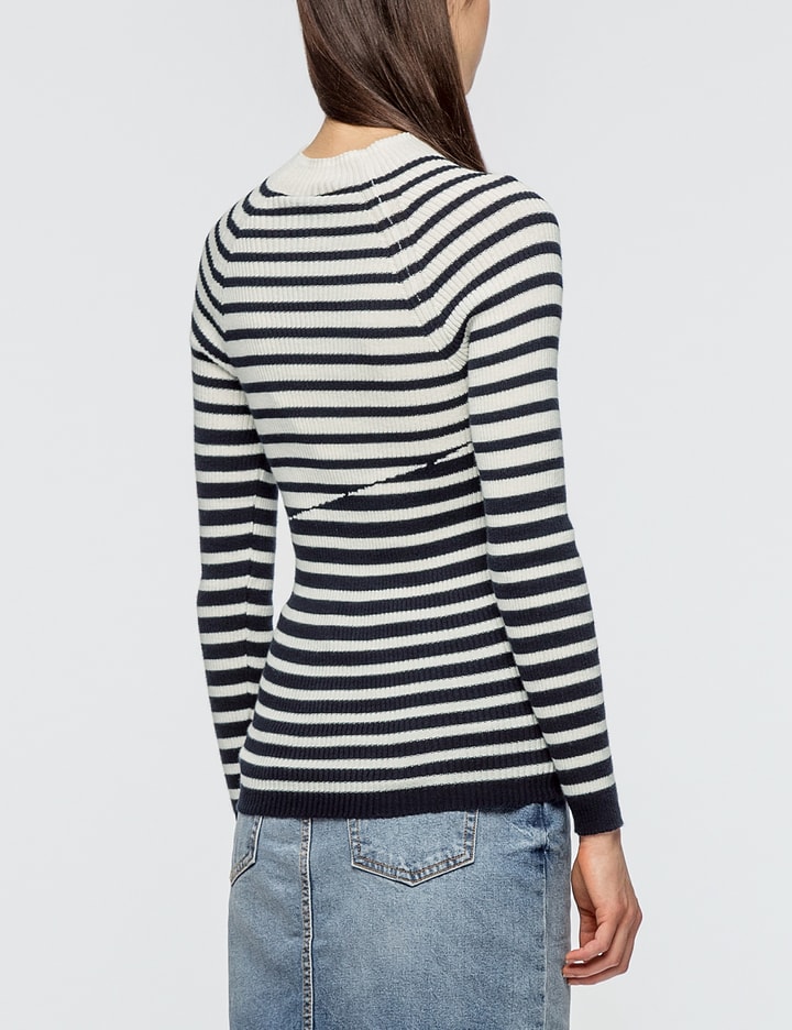 Striped Ribbed Pullover Placeholder Image