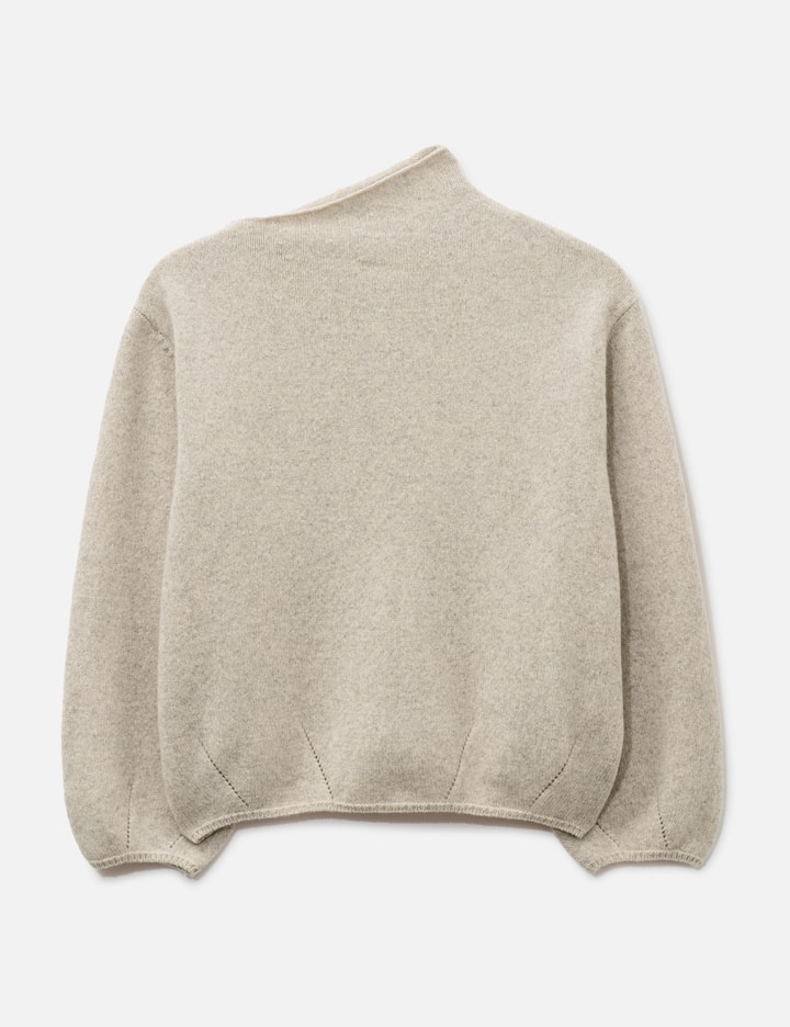 Moondal Oblique Neck Knit In Beige
