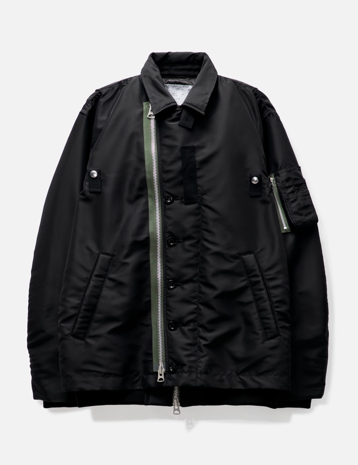 Sacai Nylon Twill Blouson Jacket In Black