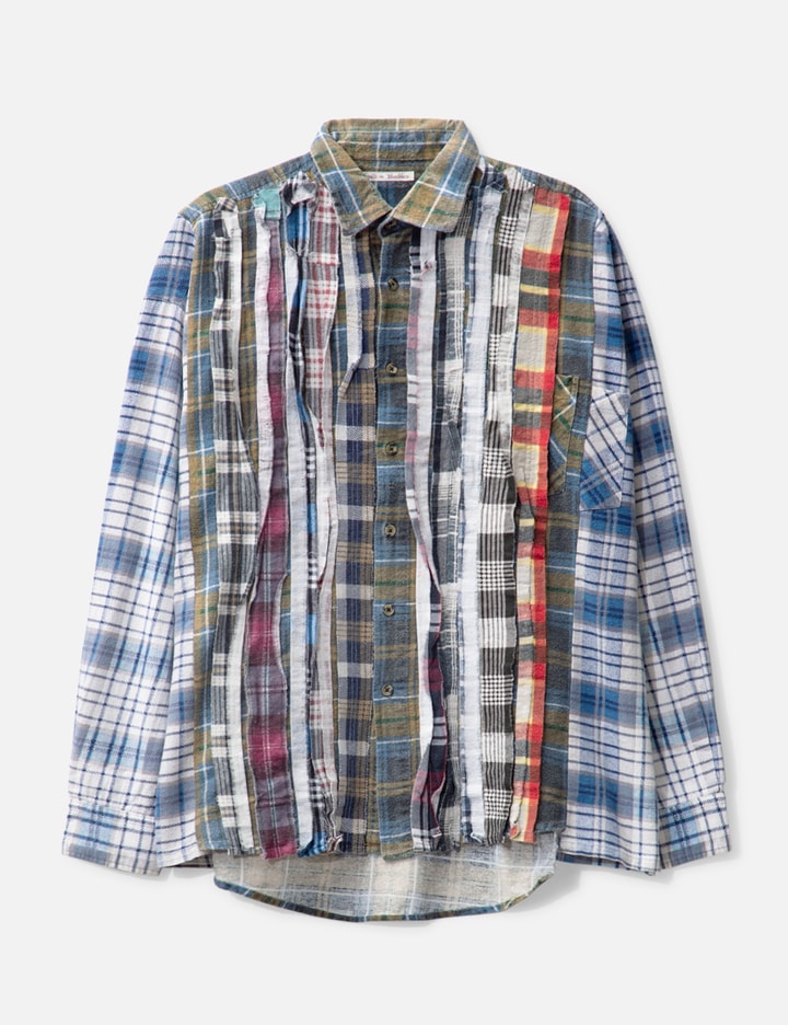 Needles Ribbon Wide Flannel Shirt In Multicolor