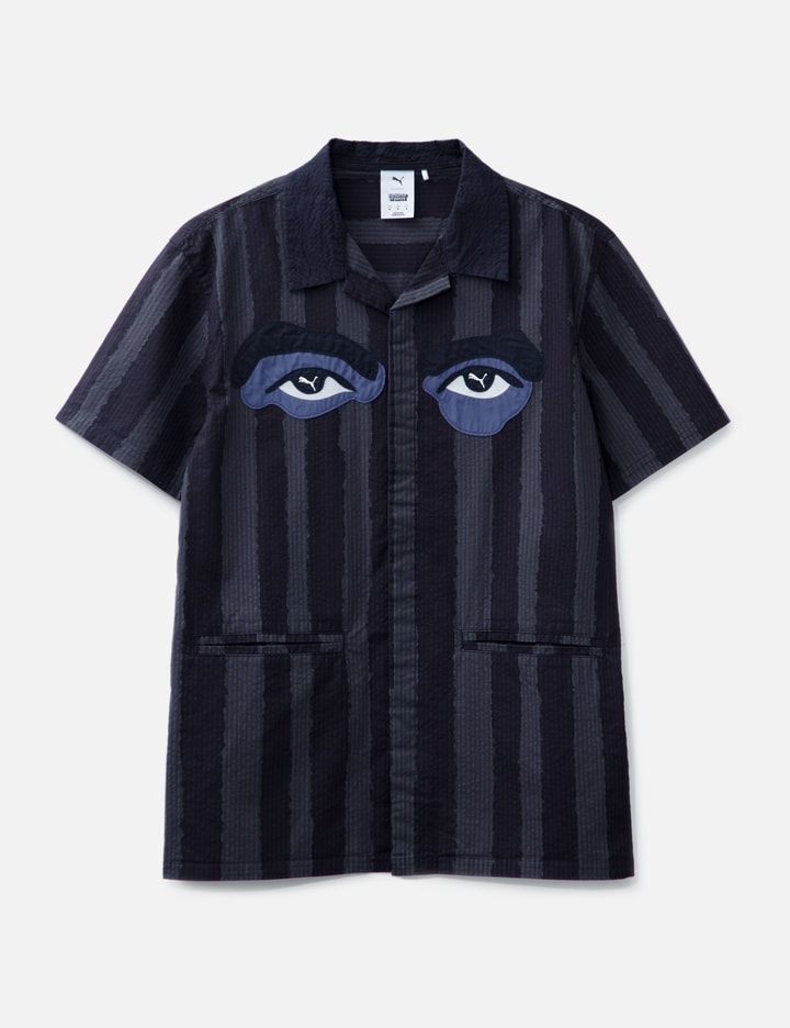 Puma X Kidsuper Stripe Cotton Seersucker Camp Shirt