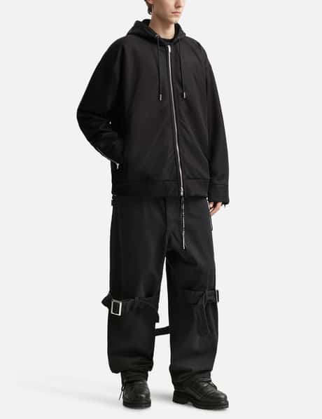 Sheer Layered Zip-Up Boxy Hoodie view 16