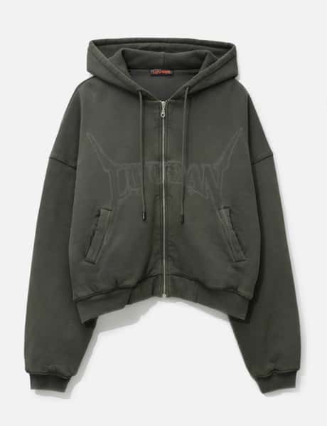 LUU DAN WASHED OUT ZIP UP HOODIE