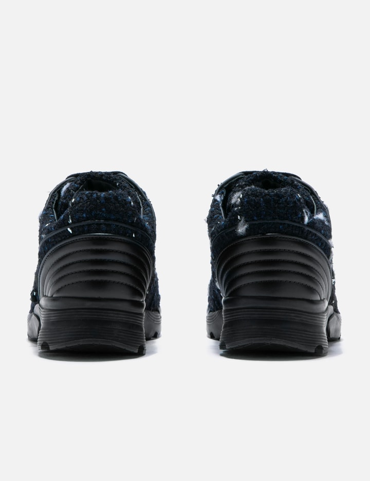 Pre-owned Chanel Tweed Sneakers In Blue