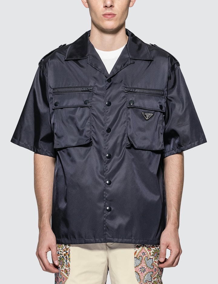 Nylon Utility Pocket Short Sleeve Bowling Shirt Placeholder Image