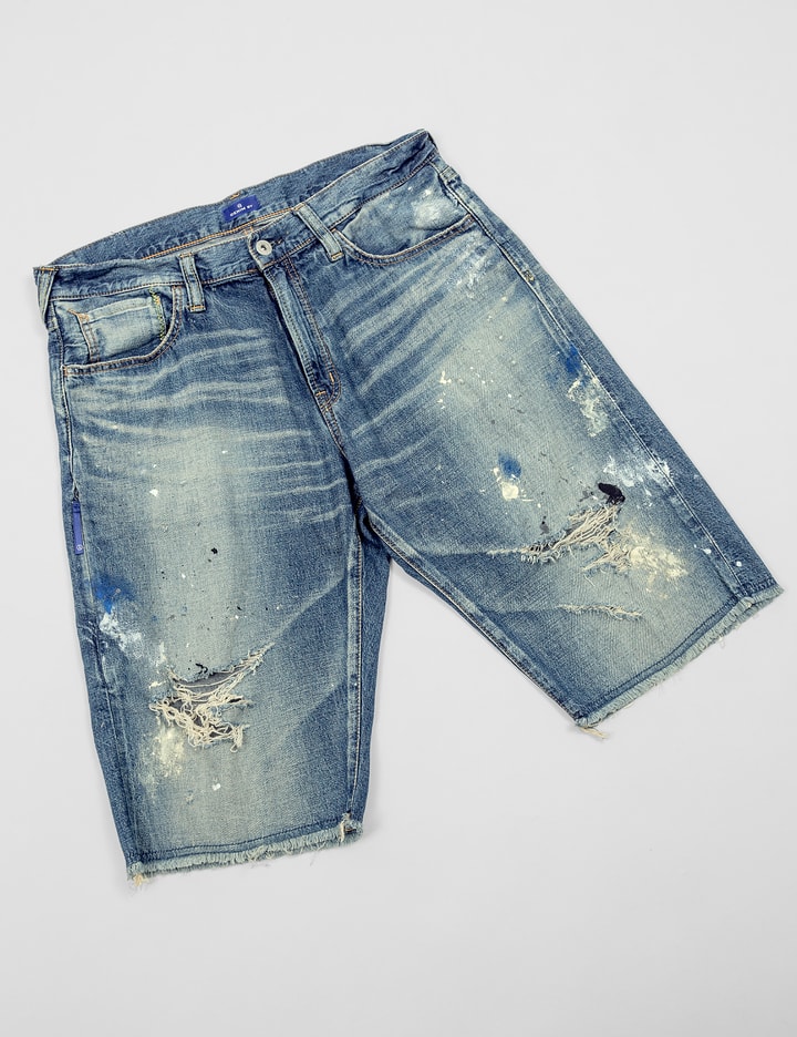 Denim By Vanquish & Fragment - Crash Denim Shorts | HBX - Globally 