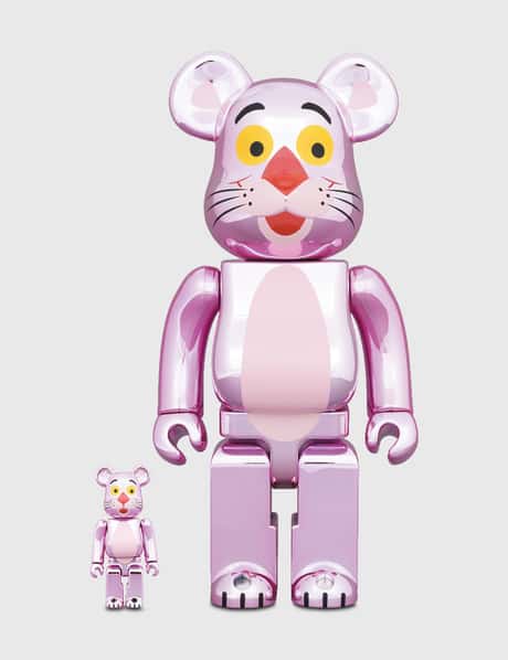 Medicom Toy Be@rbrick Pink Panther (Chrome Ver.) 100% & 400%