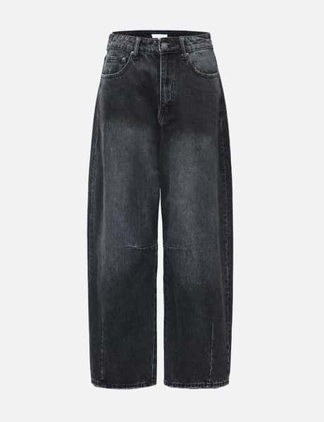 PRIX Workshop PRIX Denim Stone Washed Wide Denim Jeans