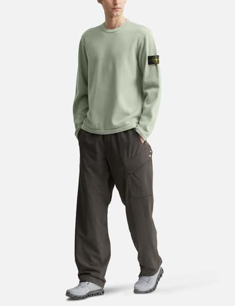 Mesh Stitch Organic Cotton Fleece Crewneck Sweatshirt view 14
