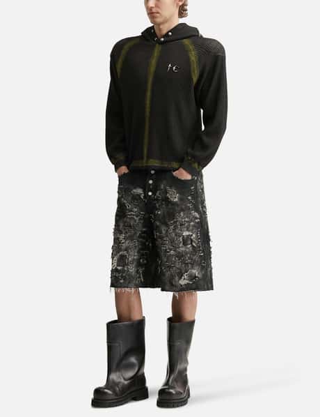 Bulk Shoulder Painted Line Waffle Hoodie view 14