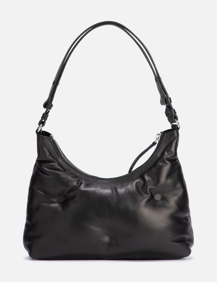Maison Margiela Black Nappa Leather Small Glam Slam Hobo Shoulder Bag In Black