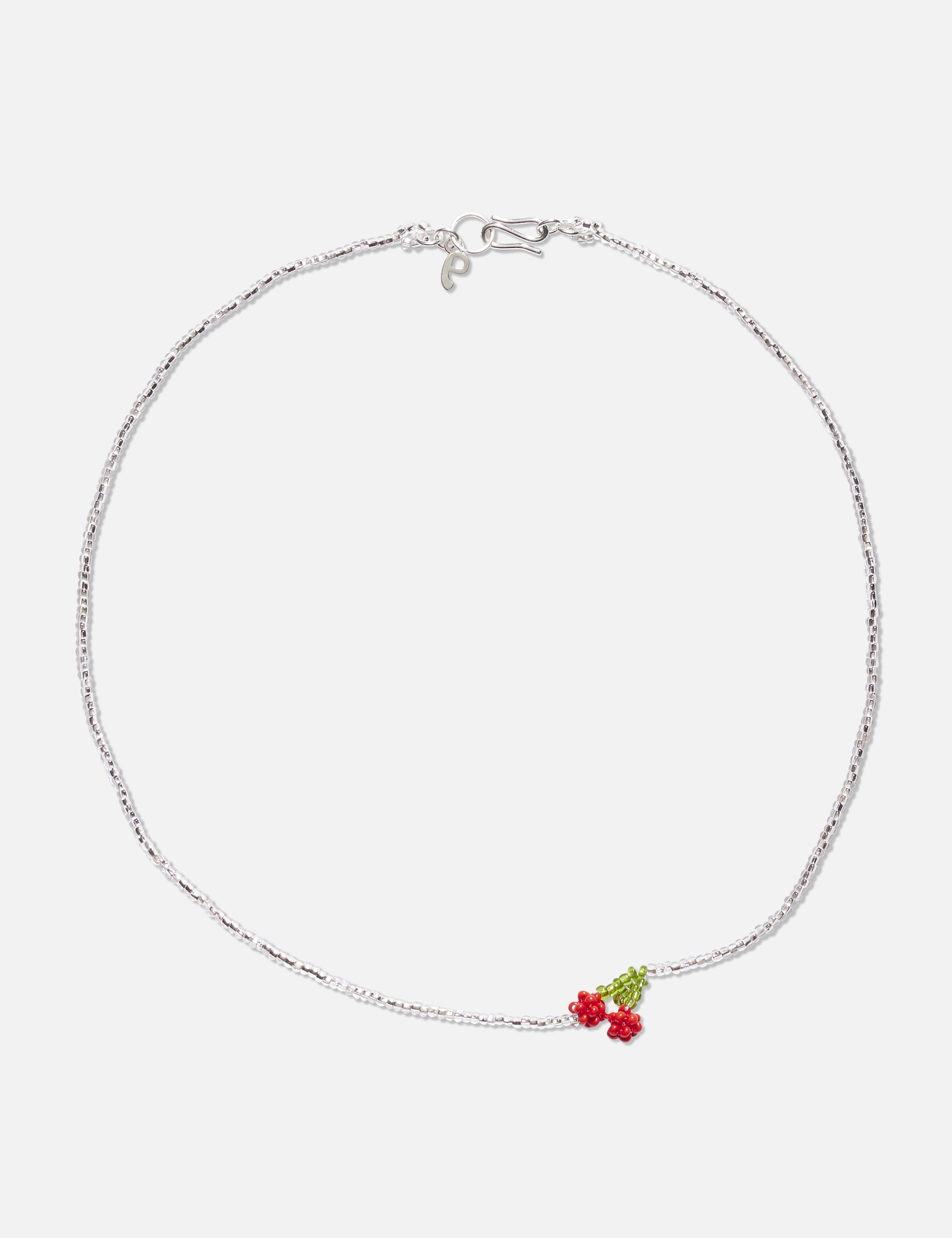 Mini Silver Cherry Necklace view 7