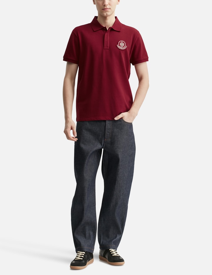 Moncler Year Of The Snake Patch Cotton Piquet Polo Shirt