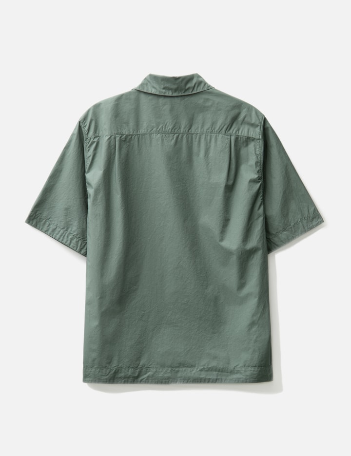 Shop Stone Island Comfort Fit Short-sleeve Overshirt In Green