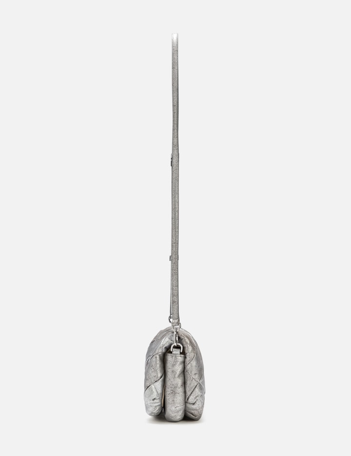 Shop Loewe Mini Puffer Goya Bag In Silver