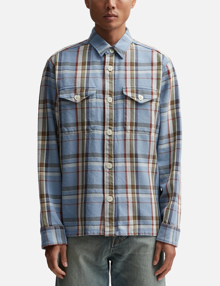 Shop Human Made Check Shirt In Blue