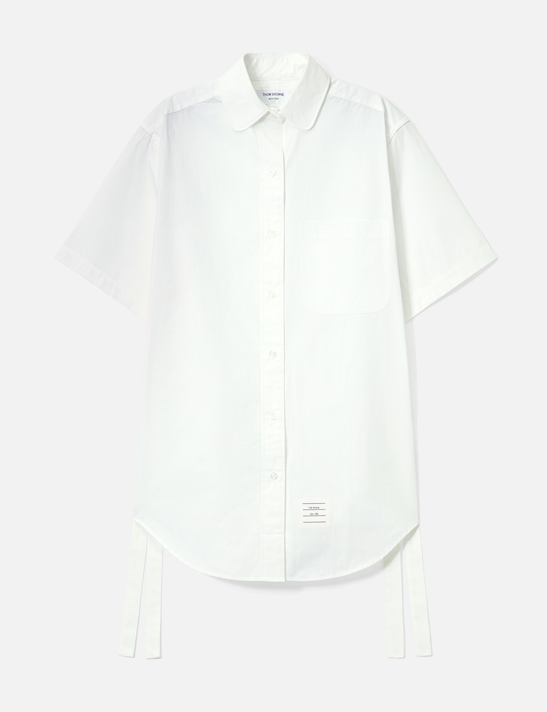Thom Browne Thigh Length S/S Supersized Shirt Dress - ホワイトの綿100%太もも丈 ...