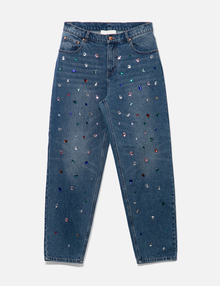 Ed Hardy Jewels Jeans In Blue