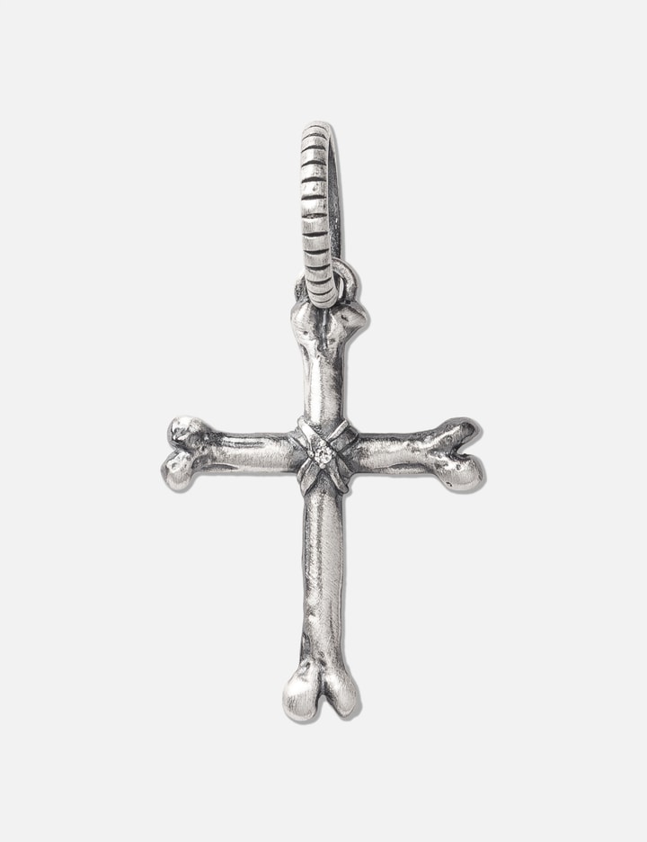 POLYTERU 925 Silver Pendant Cross Bone