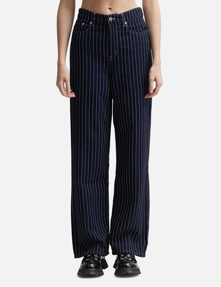 'Kenzo Sashiko Stitch' Wide-leg Jeans Placeholder Image