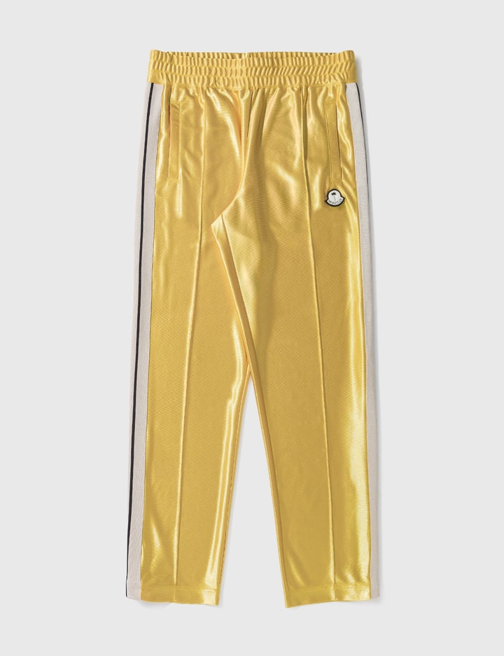 Shop Moncler Genius 8 Moncler Palm Angels Shiny Sweatpants In Gold