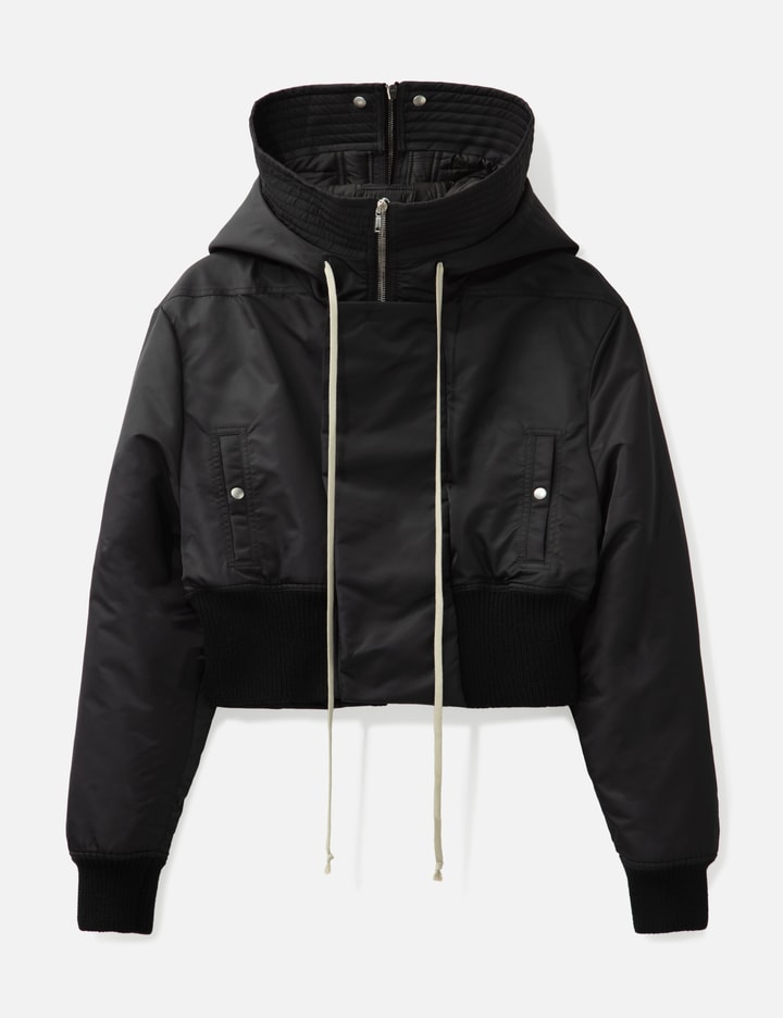 Rick Owens Cropped Parka In Black