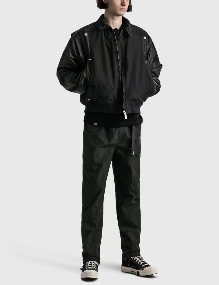 Staff Uniform Quilted Intervein Layered Bomber Jacket Placeholder Image