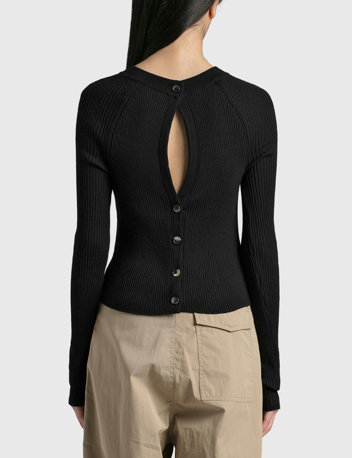 Signature Open Back Detail Cropped Sweater Placeholder Image