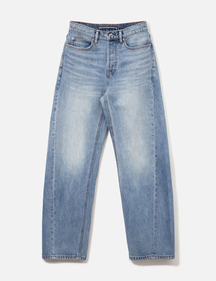 Alexander Wang Float Mid-Rise Relaxed Jean With Logo Shadow Pocket